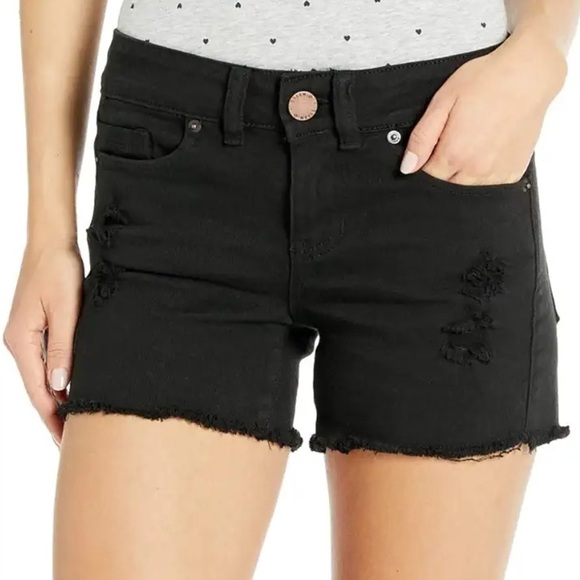 Nwt O’Neill Distressed Cutoff Cody Shorts in Black Denim Women’s Size 27 - Picture 1 of 6